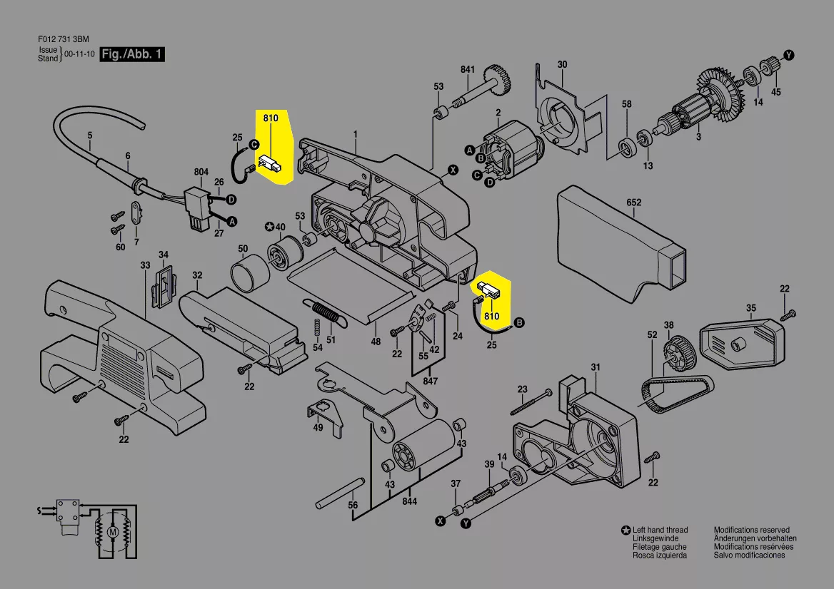Balais charbon réf. 2 610 967 197 Skil